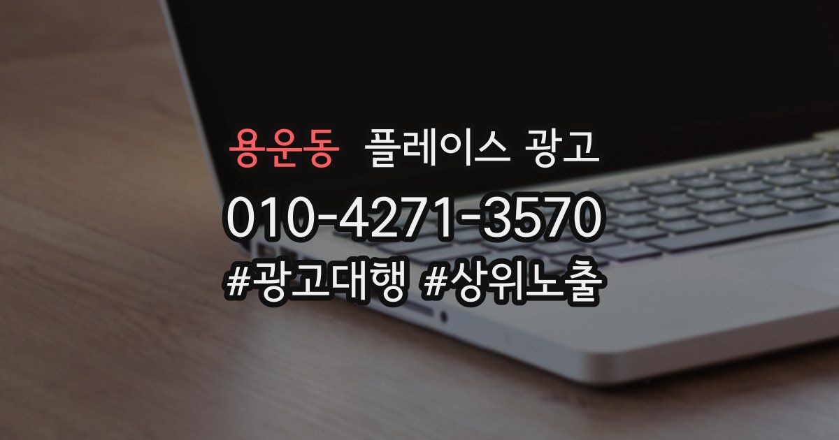 용운동 플레이스 광고