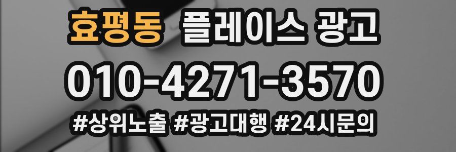 효평동 플레이스 광고