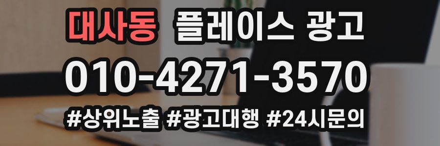 대사동 플레이스 광고
