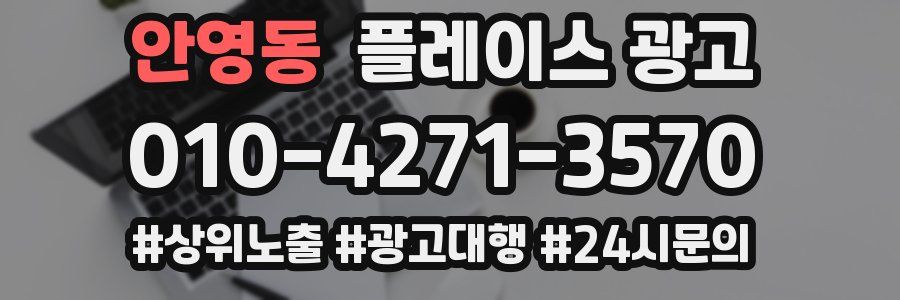 안영동 플레이스 광고