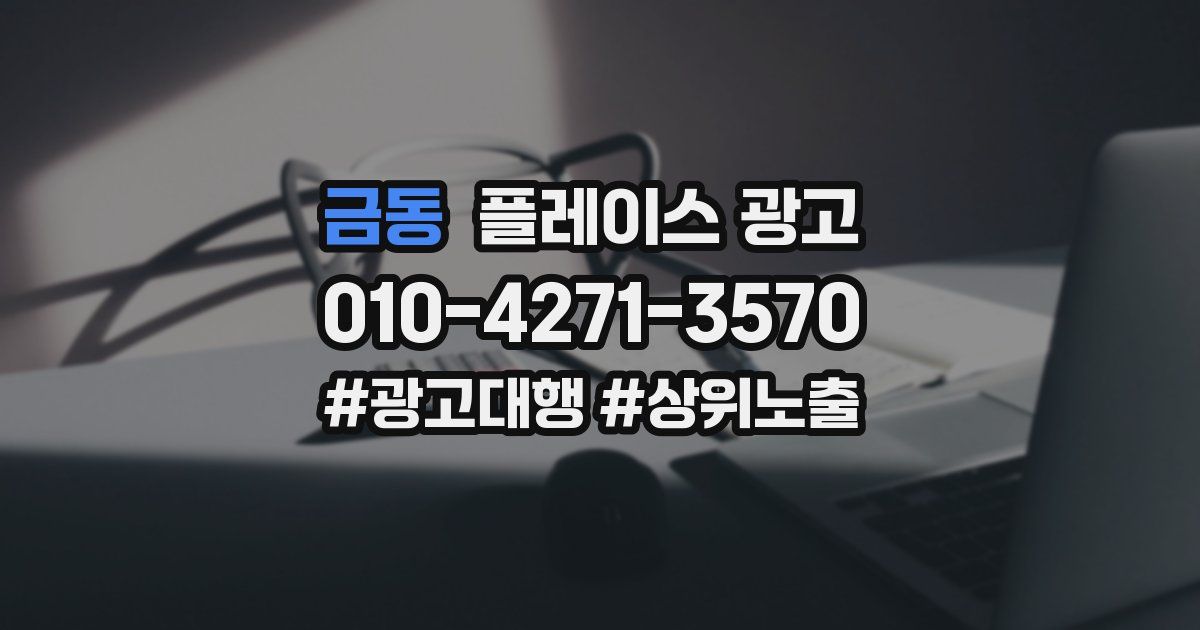 금동 플레이스 광고