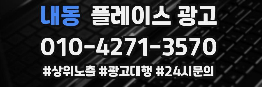 내동 플레이스 광고