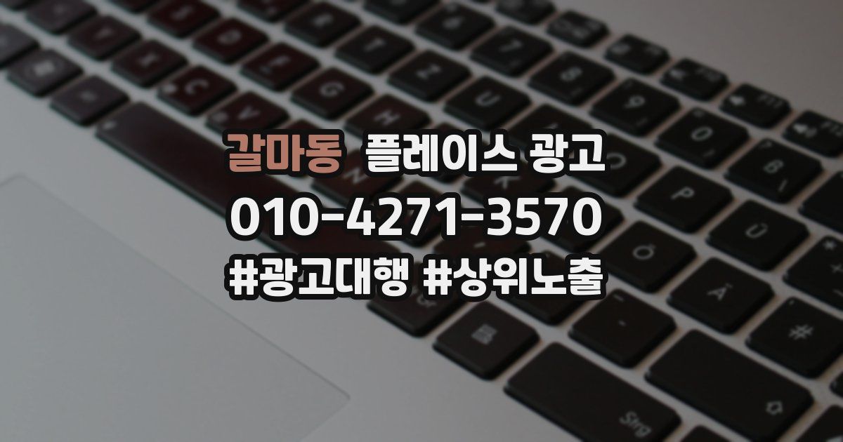 갈마동 플레이스 광고