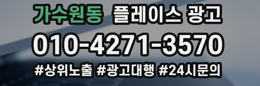 가수원동 플레이스 광고