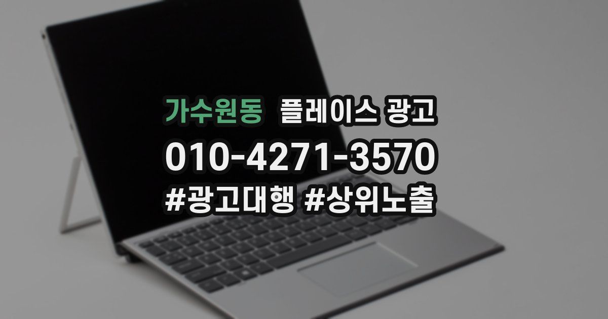 가수원동 플레이스 광고