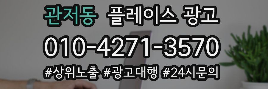 관저동 플레이스 광고