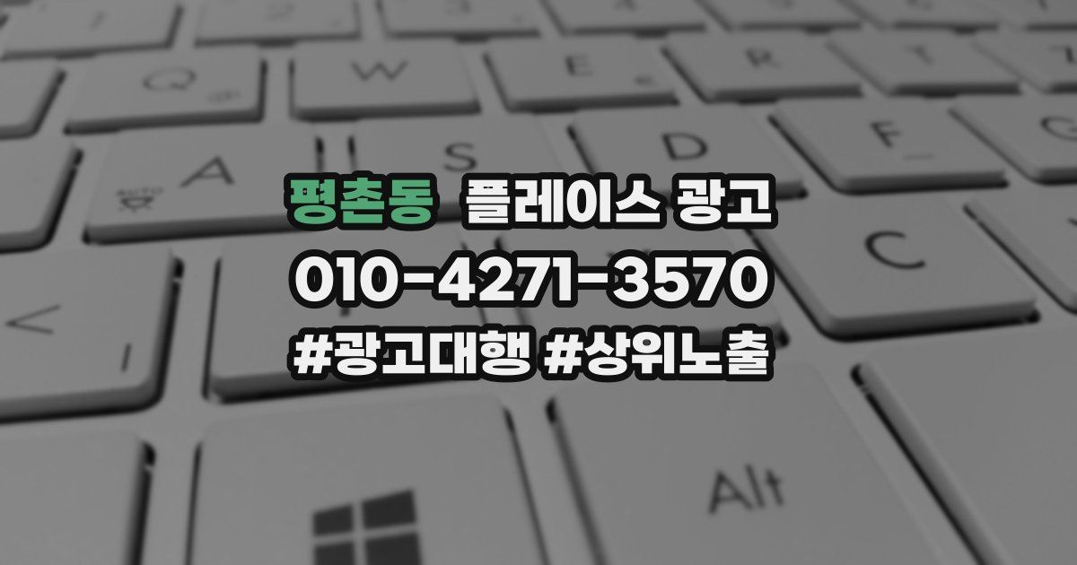 평촌동 플레이스 광고