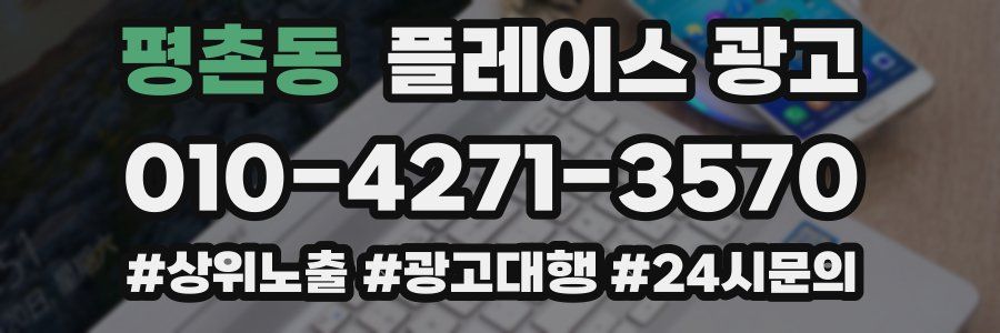 평촌동 플레이스 광고