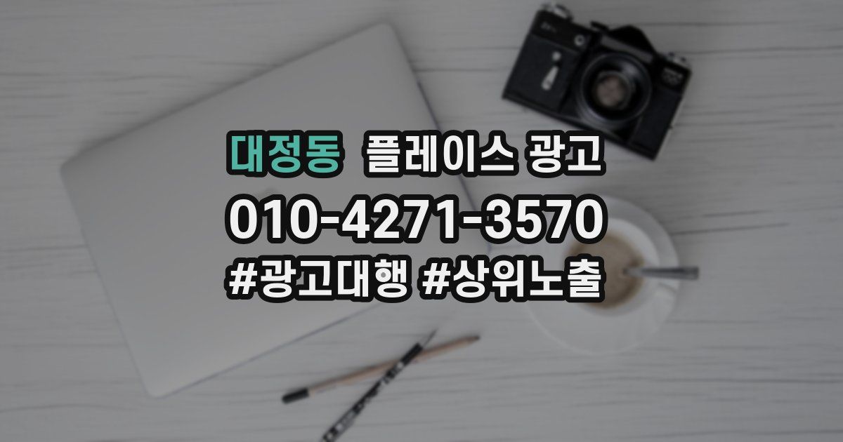 대정동 플레이스 광고