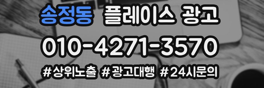 송정동 플레이스 광고