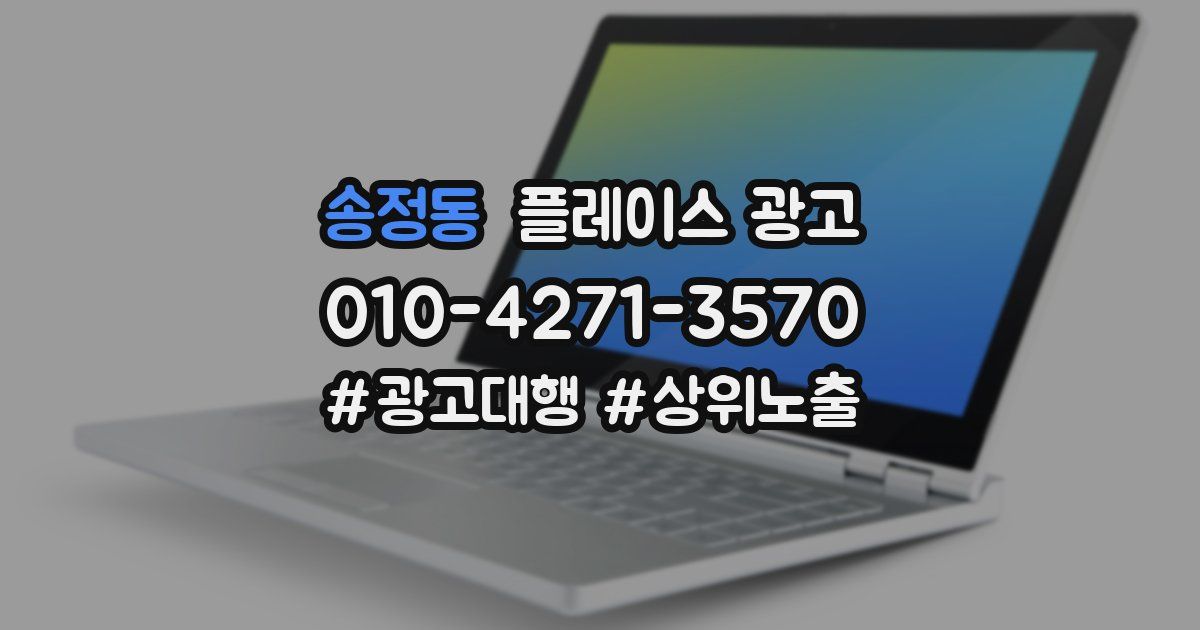 송정동 플레이스 광고