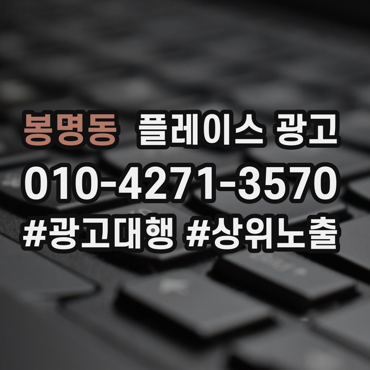 봉명동 플레이스 광고