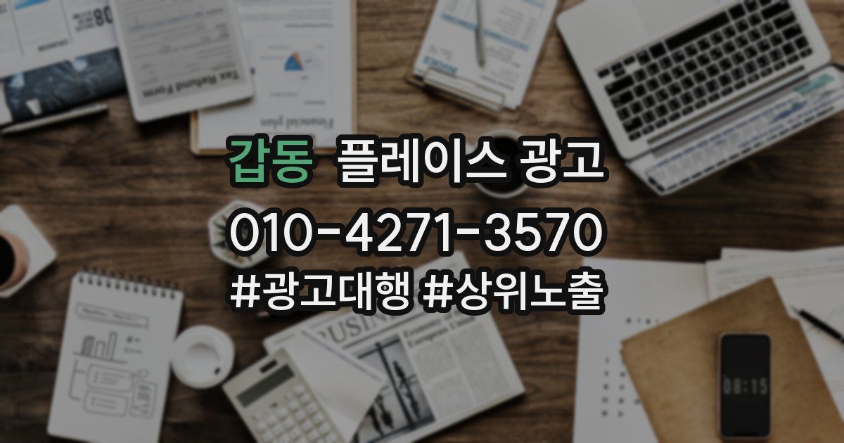 갑동 플레이스 광고