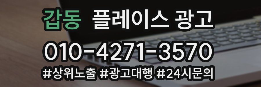 갑동 플레이스 광고