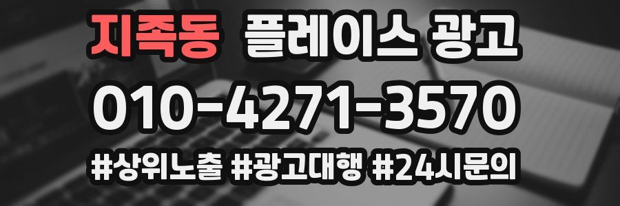 지족동 플레이스 광고
