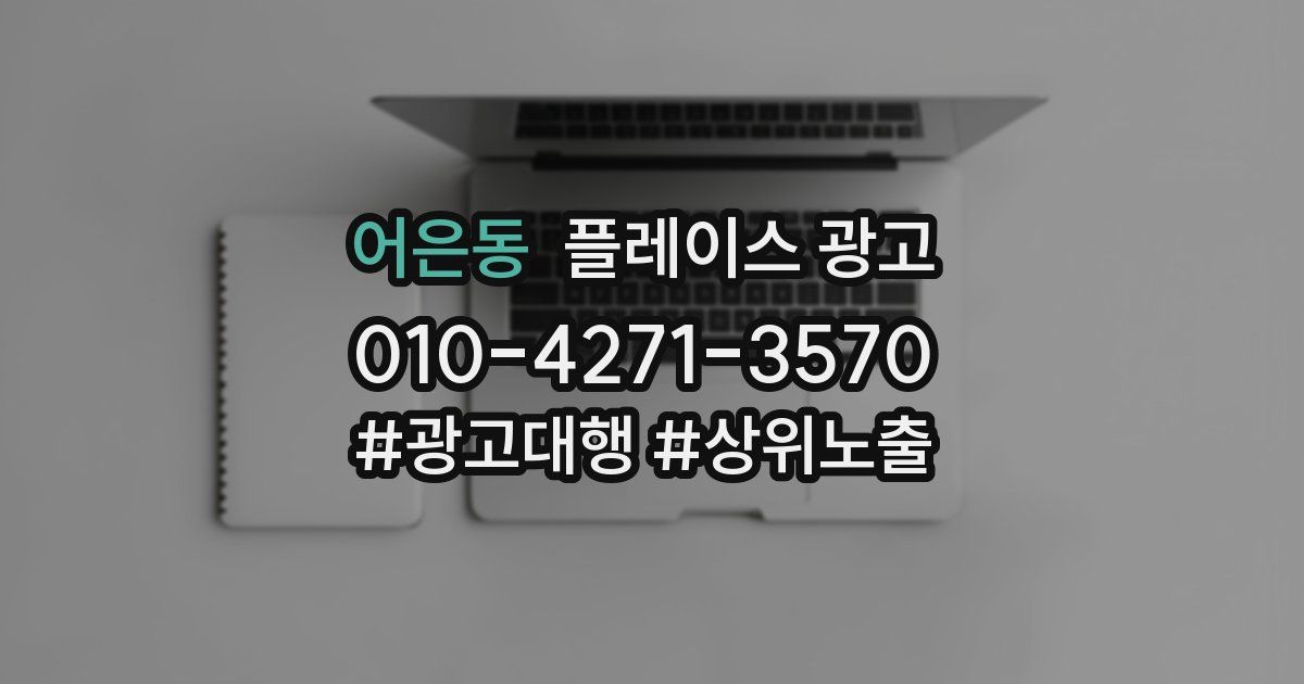 어은동 플레이스 광고