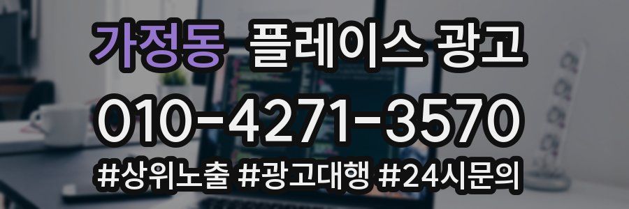 가정동 플레이스 광고