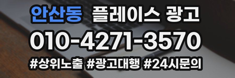 안산동 플레이스 광고