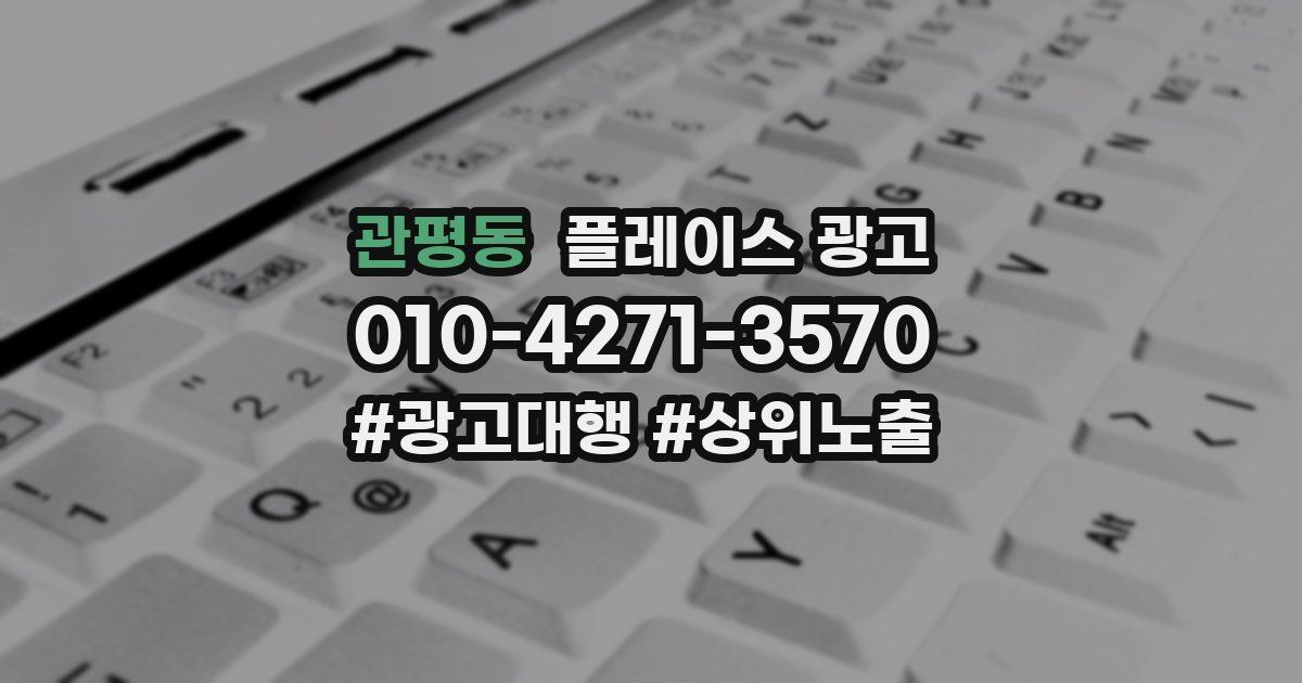 관평동 플레이스 광고