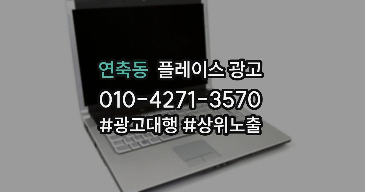 연축동 플레이스 광고