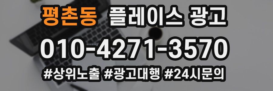 평촌동 플레이스 광고