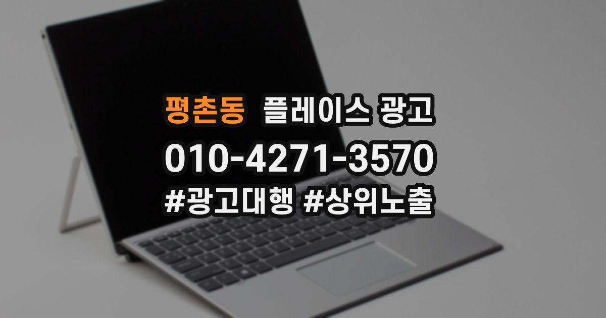 평촌동 플레이스 광고