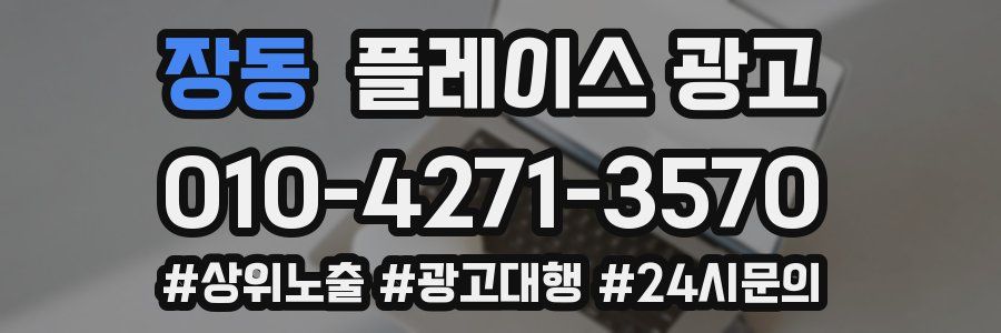 장동 플레이스 광고