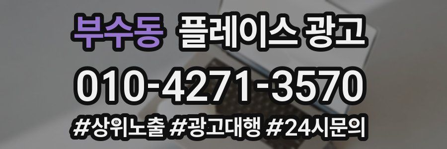 부수동 플레이스 광고