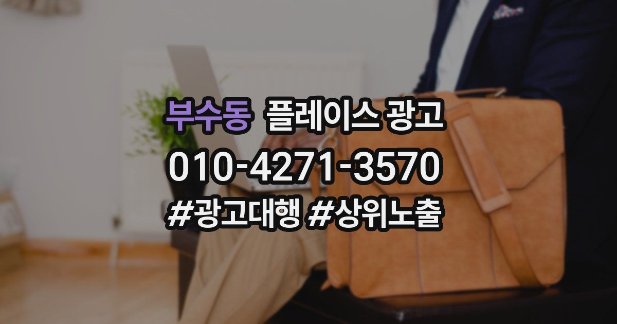 부수동 플레이스 광고