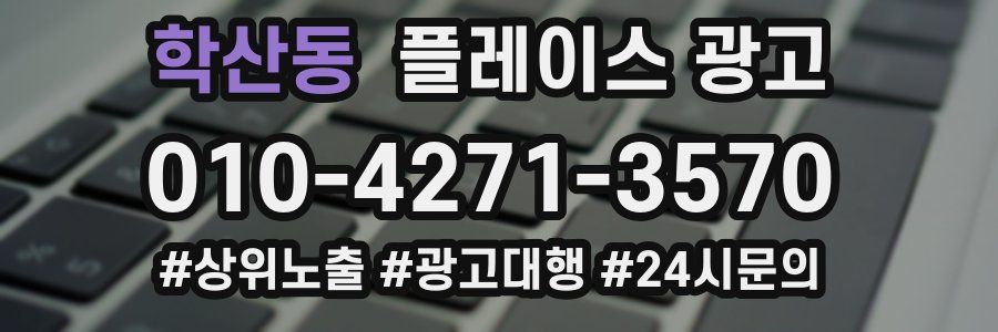 학산동 플레이스 광고