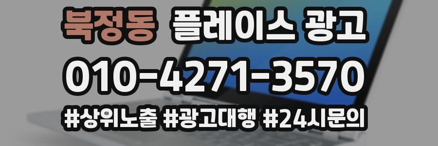 북정동 플레이스 광고
