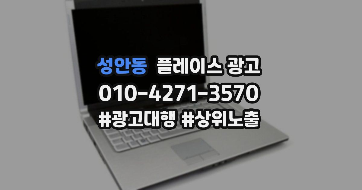 성안동 플레이스 광고