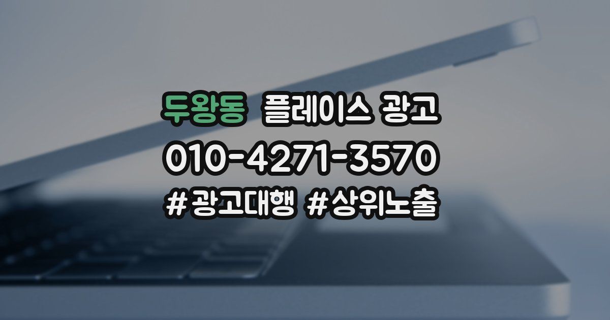 두왕동 플레이스 광고