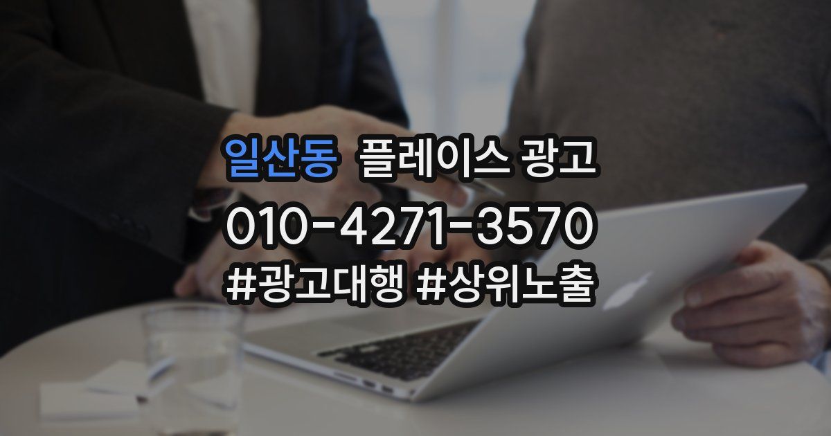 일산동 플레이스 광고