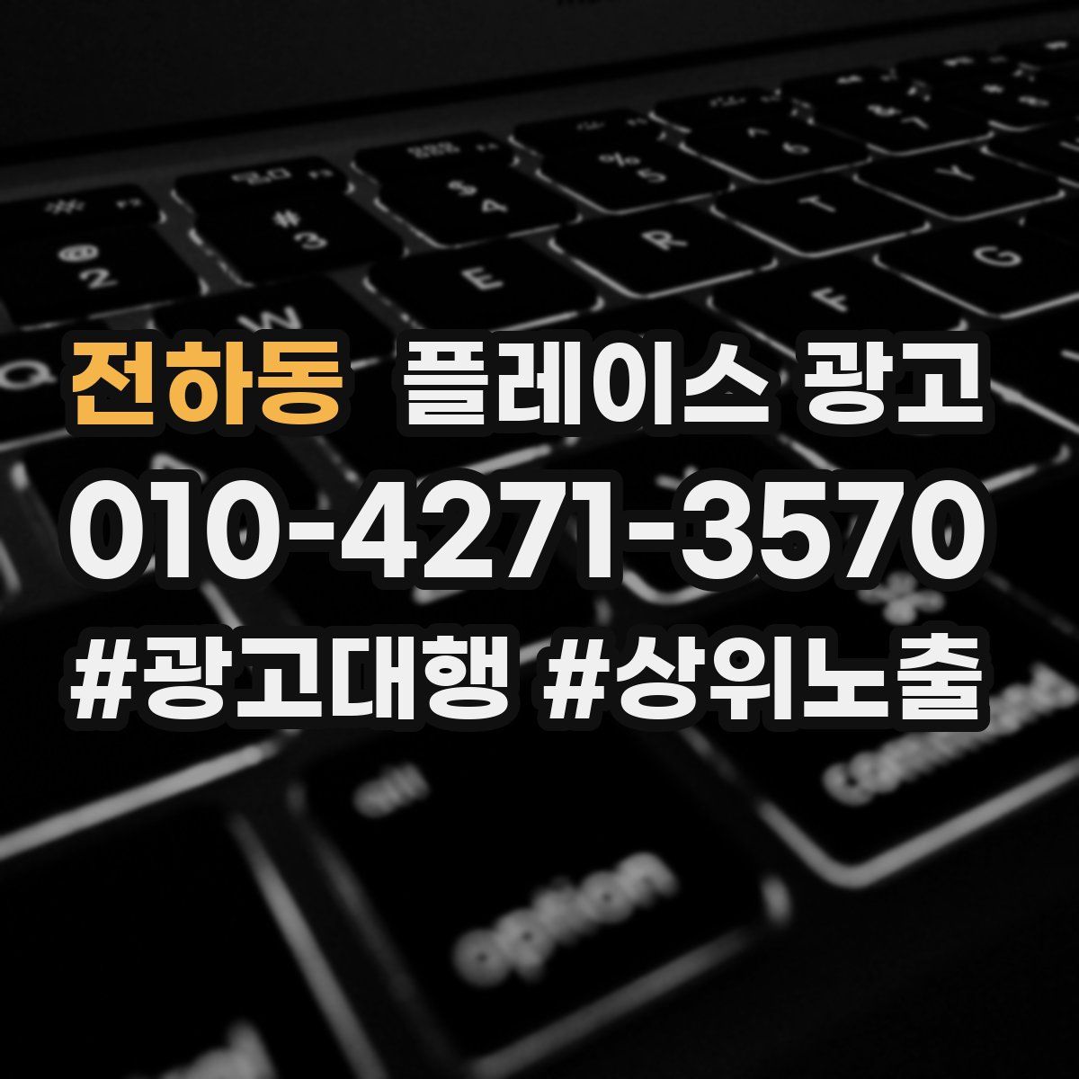 전하동 플레이스 광고