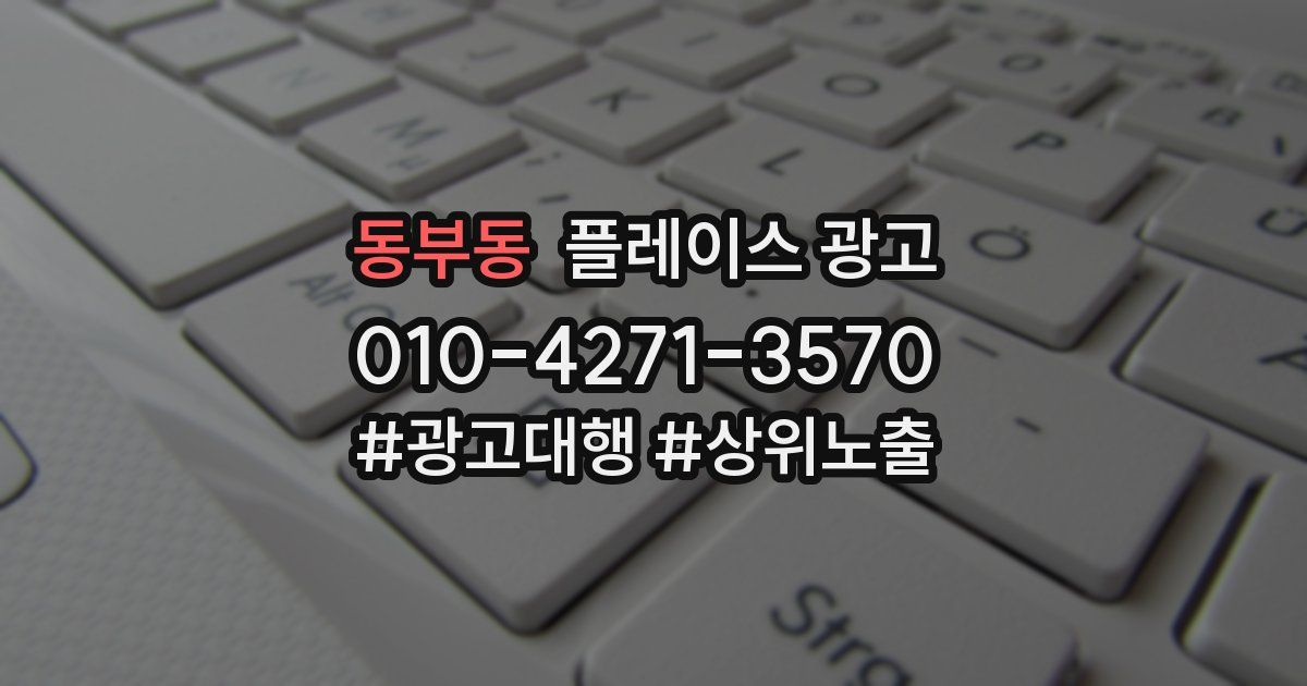 동부동 플레이스 광고
