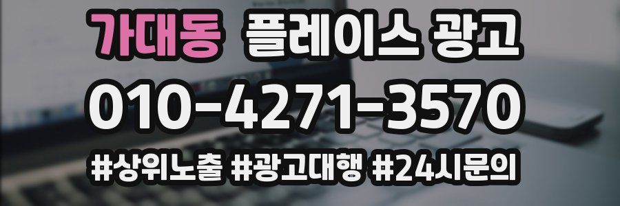 가대동 플레이스 광고