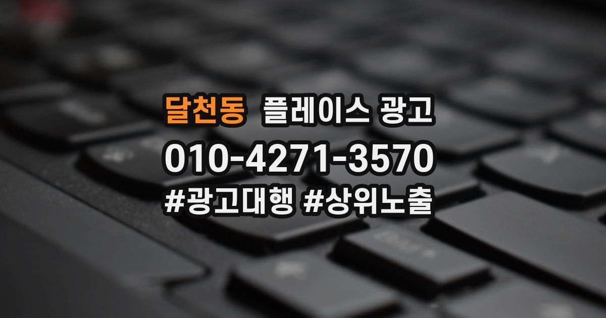 달천동 플레이스 광고