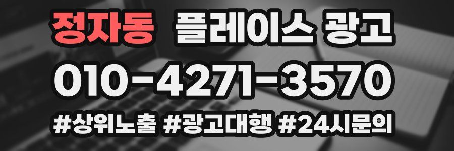 정자동 플레이스 광고