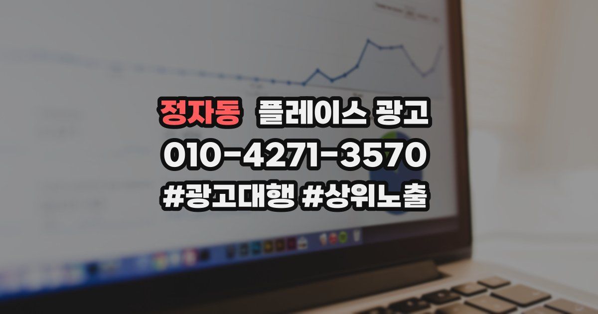 정자동 플레이스 광고