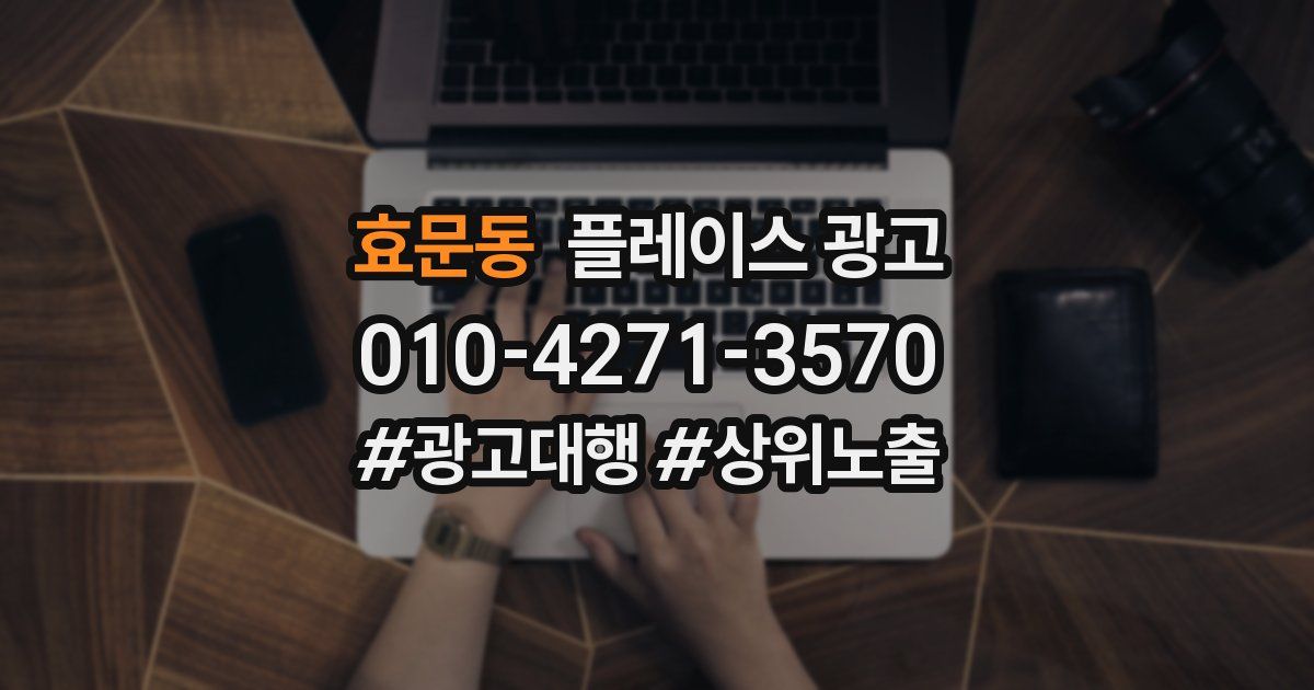 효문동 플레이스 광고