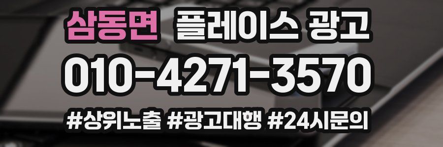 삼동면 플레이스 광고