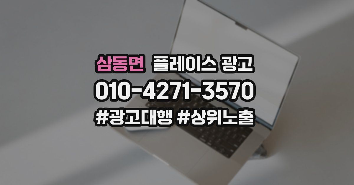 삼동면 플레이스 광고