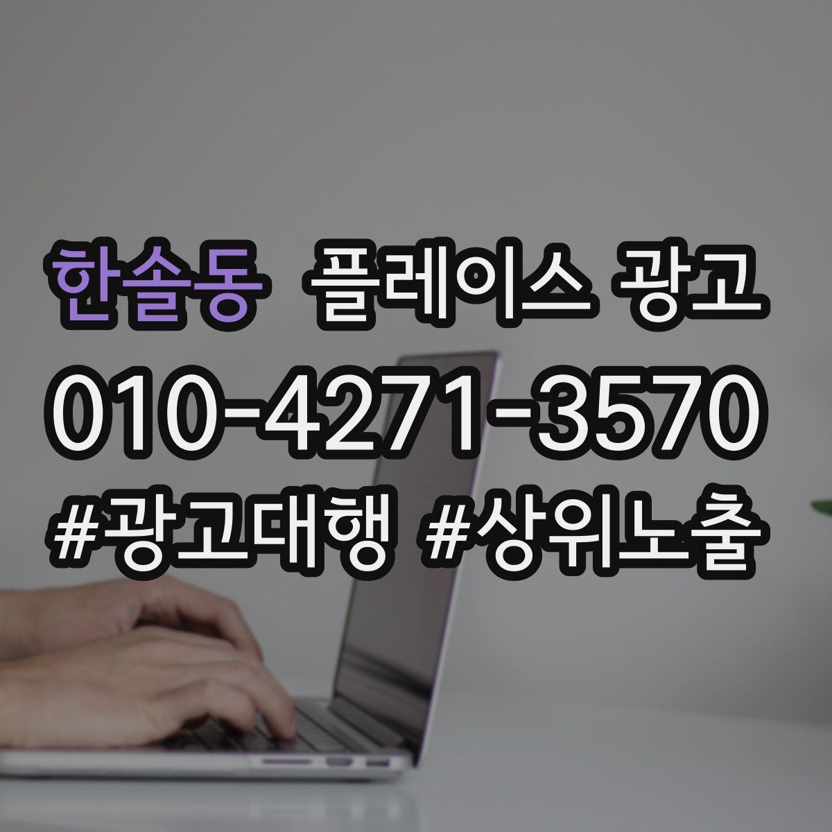 한솔동 플레이스 광고
