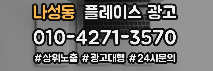 나성동 플레이스 광고