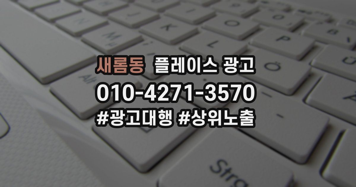 새롬동 플레이스 광고