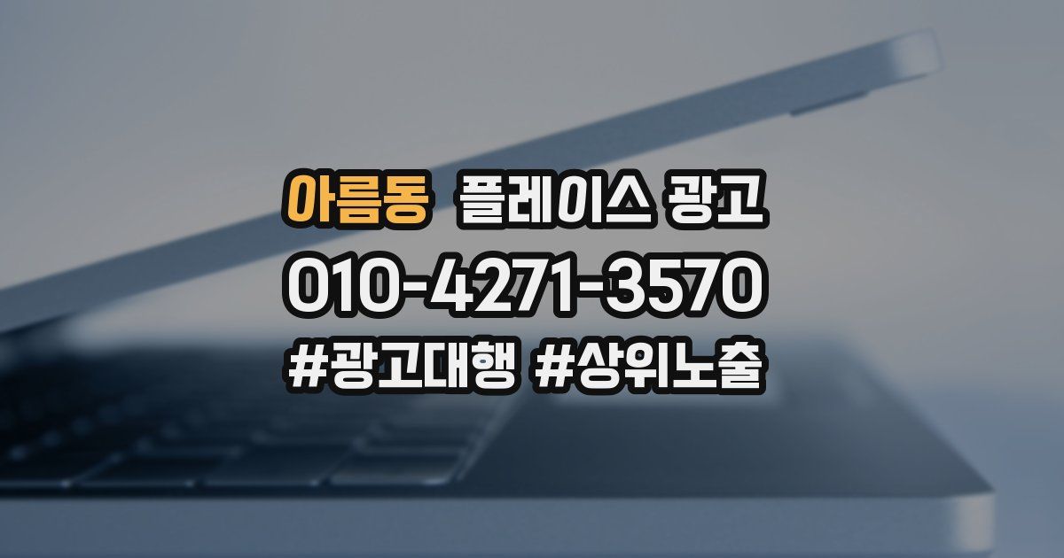아름동 플레이스 광고