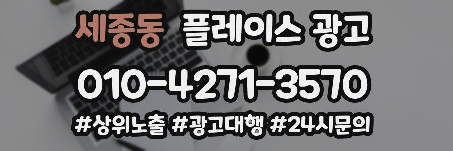 세종동 플레이스 광고
