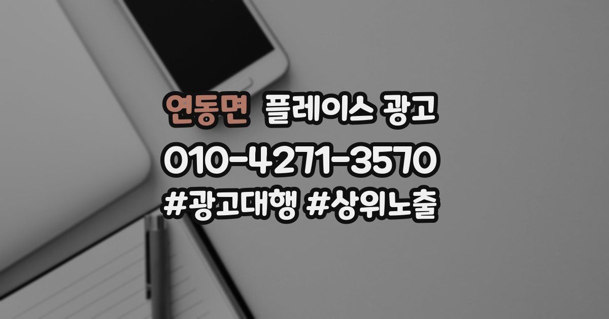 연동면 플레이스 광고