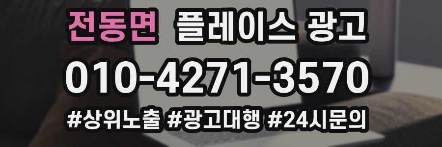 전동면 플레이스 광고